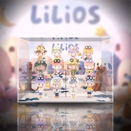 POPMART LiLiOS City Wild Boy Acrylic Display Case Storage Box Anti-dust Organizerสำหรับของเล่นตัวการ