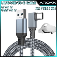 SG丨3M 5M 6M VR Cable Long Type-C Cable USB to Type-C C to C Fast Charging Gaming Data Cable 90 Degre