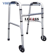 Lucas aluminum walker with large wheels W79