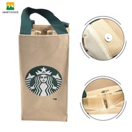 SME Starbucks Canvas Water Bottle Bag Thermos Mug Tote Bag