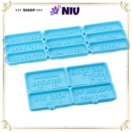 NIU 2Pcs Swear Words Keychain, Silicone Molds Resin Mold, Bad Words Cuss Words Men