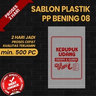 CLEAR PP PLASTIC SCREEN PRINTING 08 (2 DAYS TO BE DONE)