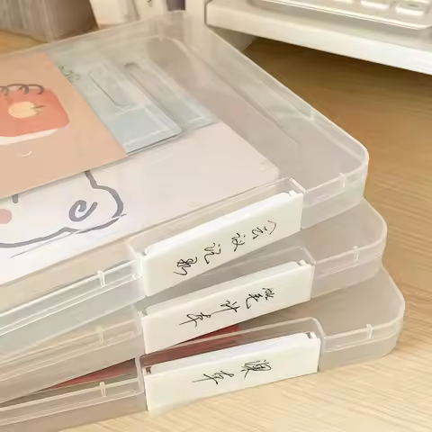 1Pc Plastic Sorting Folder Holder File Organizer Box A4 A5 Desktop Organize A4 Paper Storage Box Off