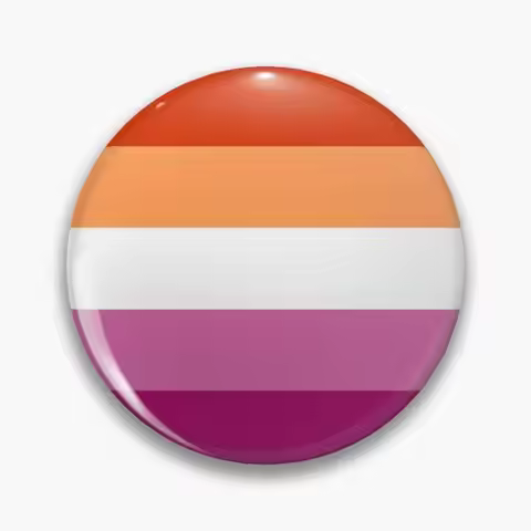 Lesbian (new) Pride Large Flag Print Pin Buttons Brooches Jewelry Accessory Customize Brooch Fashion
