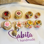 Charm DIY bracelet accessories|Pink charm|Maroon charm flower charm