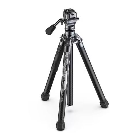 Ulanzi F38 Quick Release Video Carbon Fiber Travel Tripod 61 inch with Fluid Head F38 QR Plate DSLR 