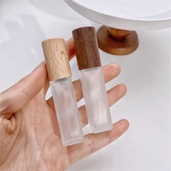 9ml Frosted Glass Perfume Bottle Portable Mini Empty Clear Square Refillable Fine Mist Spray Perfume