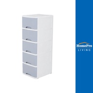 STACKO ตู้ลิ้นชัก 5 ชั้น KS-515G 36x43.5x108 ซม. สีเทา จัดส่งโดย HomePro