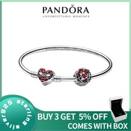 100% Authentic (with box) S925 Sterling Silver PANDORA Birthday Gift DIY jewelry for women Marvel Spider Man Charm and Bangle Set