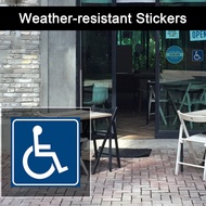 Long-lasting Stickers Content Disability Stickers 4 Sheets Waterproof Disability Stickers Uv Resistant Wheelchair Signs for Durable Use Scratch Resistant Disabled