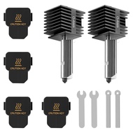 2PCS A1/A1 Mini Hotend Nozzle 0.4mm Hardened Steel Replacement Parts with 4PCS Silicone Cover for Ba