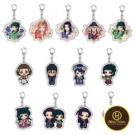 Pharmacy Whispering Girl Cat Lace Acrylic Keychain Pendant