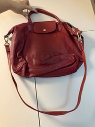 Longchamp 紅色小羊皮袋