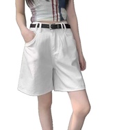 【🔥Large Size High Waist Denim Five Points] High Waist Light Color Denim Five Points Shorts Women Sum