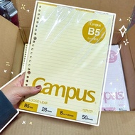 Japan Japan KOKUYO KOKUYO Loose-leaf Refill Color Campus Horizontal Line Checkered Refill Book B5/A5