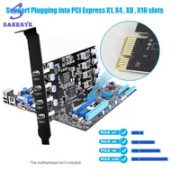 greatbuy666-4 Ports USB PCIE Card (4X Type C) PCIe USB 3.0 Expansion Card with Low Profile Bracket f