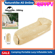 QUYPV Naturehike โซฟาเป่าลมพกพาสะดวก,โซฟาเป่าลมใส่ออกแคมป์ท่องเที่ยวมีลวดลายที่นอนเป่าลมปิคนิคใส่สบาย APITV โซฟาแบบพับได้