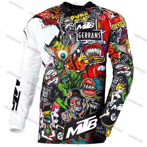 Ggrrans mtb Jerseys Mountain Bike MTB Shirts Offroad Long sleeve Motorcycle Motocross Sportwear Raci