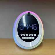 【DTR】-New RGB Colorful Atmosphere Light Bluetooth Speaker Wireless Clock Alarm Clock Gift Card Small Speaker Durable Easy Install
