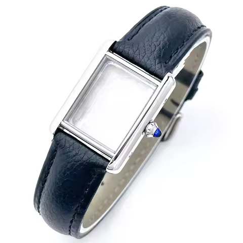 22mm*29.5mm Ladies' Watch Case Litchi Pebble Grain Strap Women Gift For Seiko Tank Must Cartier VJ20