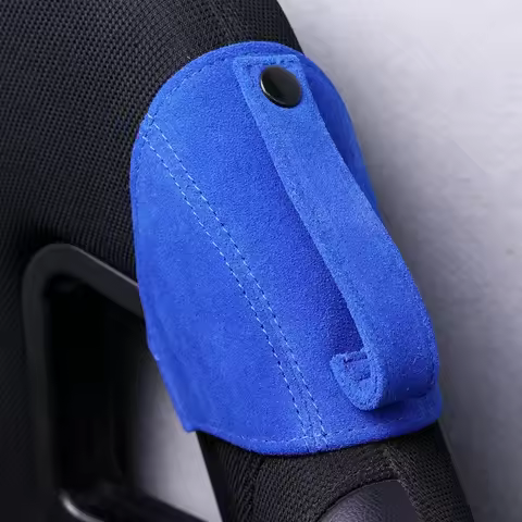 Genuine Suede Leather Car Bucket Seat Belt Holder Protector Seatbelt Guide for BRIDE RECARO SPARCO O