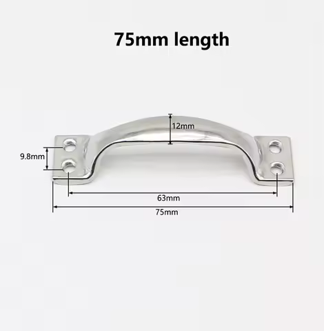 Stainless Steel Handle Arc Luggage Cabinet Drawer Wooden Door Old-fashioned Ordinary Simple