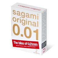 Sagami Original 0.01 2's Pack PU Condom (Defective Packaging)