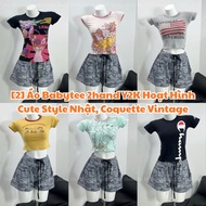 [2 UPDATE continuously] Y2K Japanese Style 2hand Babytee Shirt – Cute Cartoon, Vintage Coquette (Sel