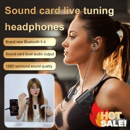 【HiFi Stereo Sound/Dual Mic】 Neckband Wireless Gaming Headset Bluetooth 5.3/Live Streaming Microphon