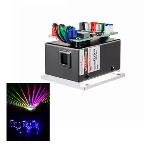 RGB 3W/4W/5W Red/Green/Blue Combined White Laser Module Full color Stage Laser Lamp TTL/Analog
