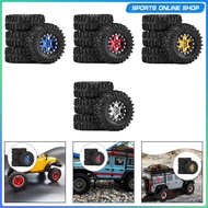 [Beauty] 4 Wheels Tires Replace Parts High Supplies Lightweight DIY Accessory for 1:18 -18 SCX24