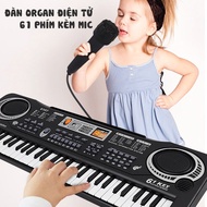 [LOẠI LỚN] - ĐÀN PIANO 61 PHÍM CHO BÉ TẬP ĐÀN ÂM THANH CỰC HAY TẶNG KÈM 1 MICRO LUYỆN HÁT
