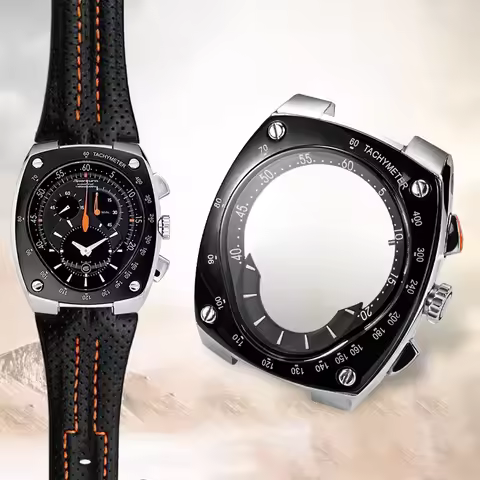 Metal Watch Case for Seiko Sportura SNL017 SNA595 SNA029P2/021P1 Stainless Steel Bezel Scale Ring/Gl