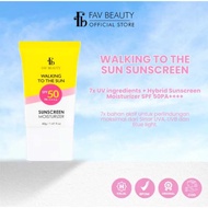 FAV BEAUTY Sunscreen SPF 50 PA++++ 7x UV Protection Sunscreen Moisturizer Brightening | Walking to t