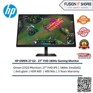 OMEN by HP 27 inch FHD 180Hz Gaming Monitor - OMEN 27 G2 ( 27" FHD/ IPS/ 180HZ/ HDR 400/ 1MS/ 400 NI