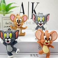 Guka Cream Glue Phone Case Accessories DIY Resin Accessories Cartoon Cat and Mouse Keychain Tom Jerry Cat and Mouse Keychain Pendant Doll Cat and Mouse Mystery Box