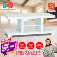 [SHIP DURING MCO] White Series - TV Cabinet Rack W1200MM X D475MM X H445MM