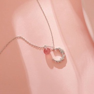 2-Piece Amulet Necklace { Moon & Stone Pendent }