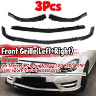 3PCS W204 Bumper Lip Car Front Bumper Splitter Lip Spoiler For Mercedes For Benz C CLASS W204 C180 C