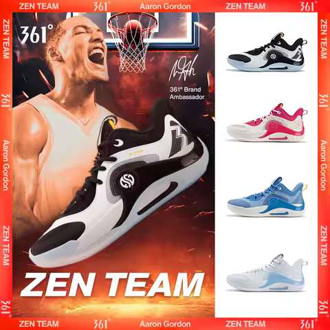 361 Degrees ZEN TEAM Men Basketball Shoes Shock-resistant Cushioning Breathable Lightweight Durable 