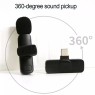 迷你無線領夾式麥克風 USB Type-C 或 iphone Lightning 便攜式無線 MIC，用於手機直播視頻記錄  ofyckp Mini Wireless Lavalier Microph