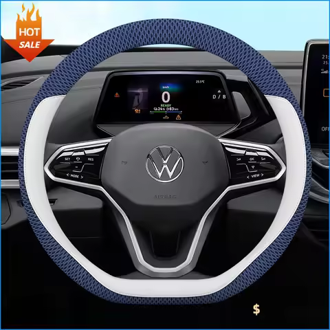 Car Steering Wheel Cover for VW Volkswagen ID.7 ID7 PRO GTX ID.BUZZ GTX 2025 2024 2023 2022 Breathab
