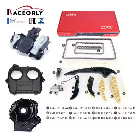 RACEORLY Upgrade Timing Chain Cover PCV Kit For VW Audi 1.8 2.0 EA888 Gen3 06K109158AH, 06K109158AC,