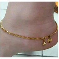 Rantai Kaki Nipis 2mm Emas Bangkok Free Cop 916