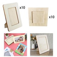 [lzdjlmy2ua] 10x Wooden Picture Frame Unfinished DIY Craft Picture Frame for Thanksgiving