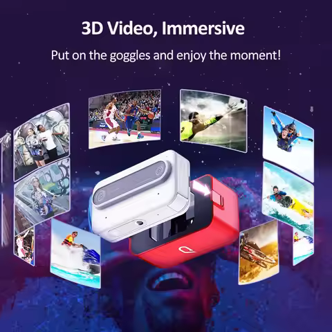Kandao QooCam EGO 3D Stereo Camera 65'' Big Screen 4K 60FPS VR Camera Waterproof Six Axis Anti Shock