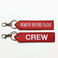 Remove before flight 飛行前移除 紅色 crew tag 組員吊牌 吊飾 掛飾 行李牌