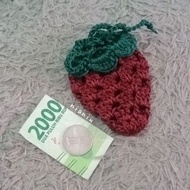 Knit STRAWBERRY Wallet || Price PER 10PCS || Angpow Wallet || Cute Souvenirs