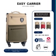 [READY STOCK] GIORDANO EVA FABRIC ANTI-THEFT WATERPROOF ULTRA LIGHT WEIGHT LUGGAGE 20"/24"/28" - BLA