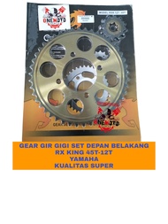 GEAR GIGI SET DEPAN BELAKANG UK BESAR RX KING JUPITER Z OLD MX F1ZR 45T-12T YAMAHA KUALITAS SUPER